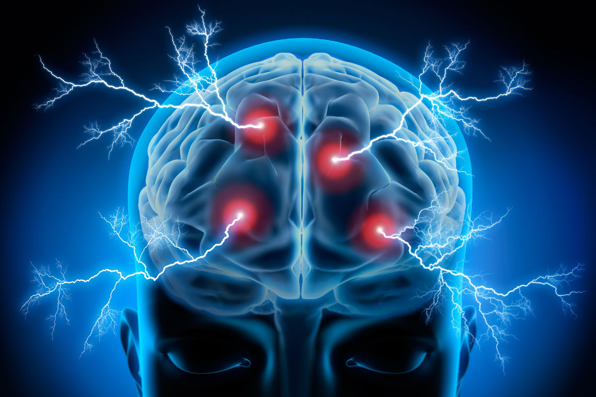 Illustration of a human brain.
