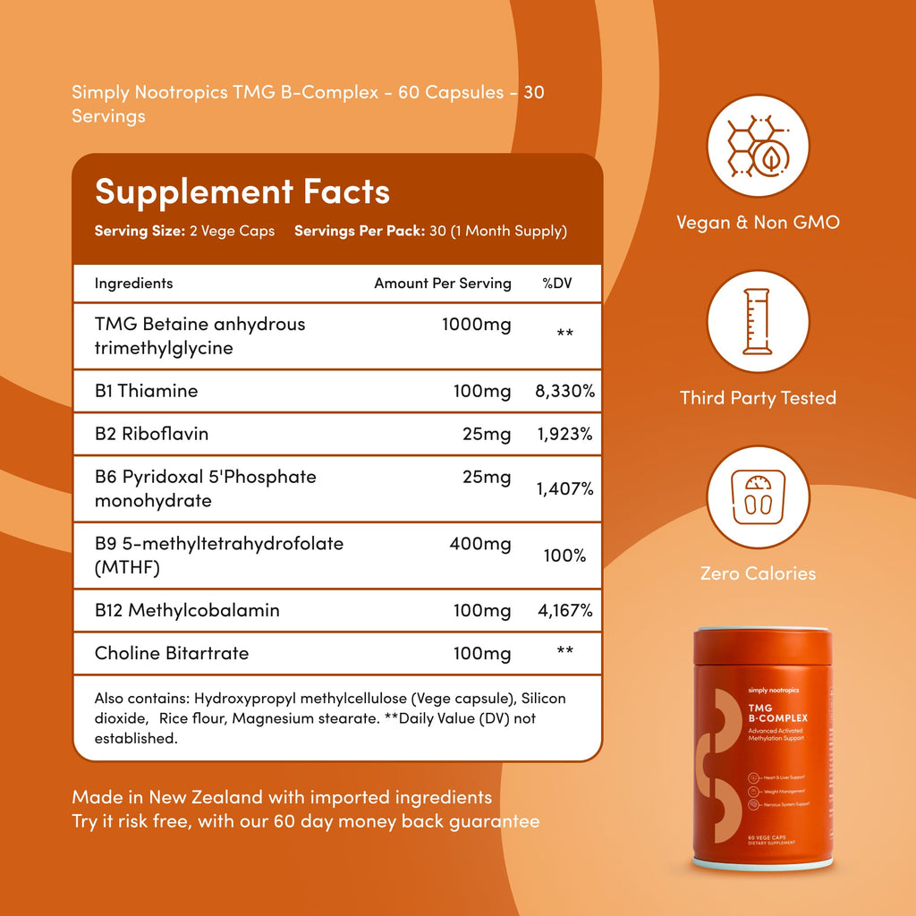 tmg bcomplex supplement facts