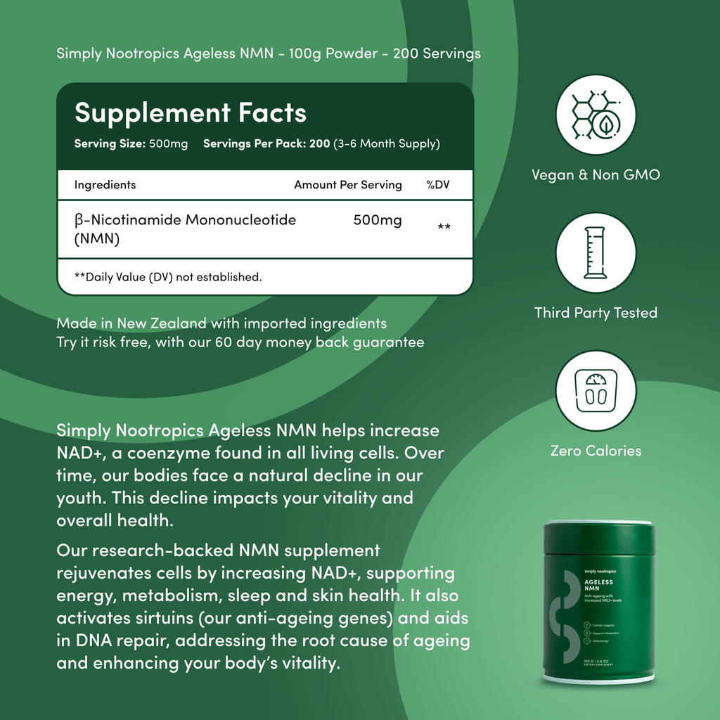 NMN Powder (3-Month Supply) NAD+ Booster